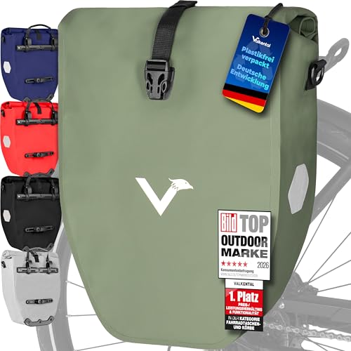 Detalle de Valkental Gepäckträgertasche, wasserdicht & abschließbar – robustes Begleiter-Setup für den Gepäckträger