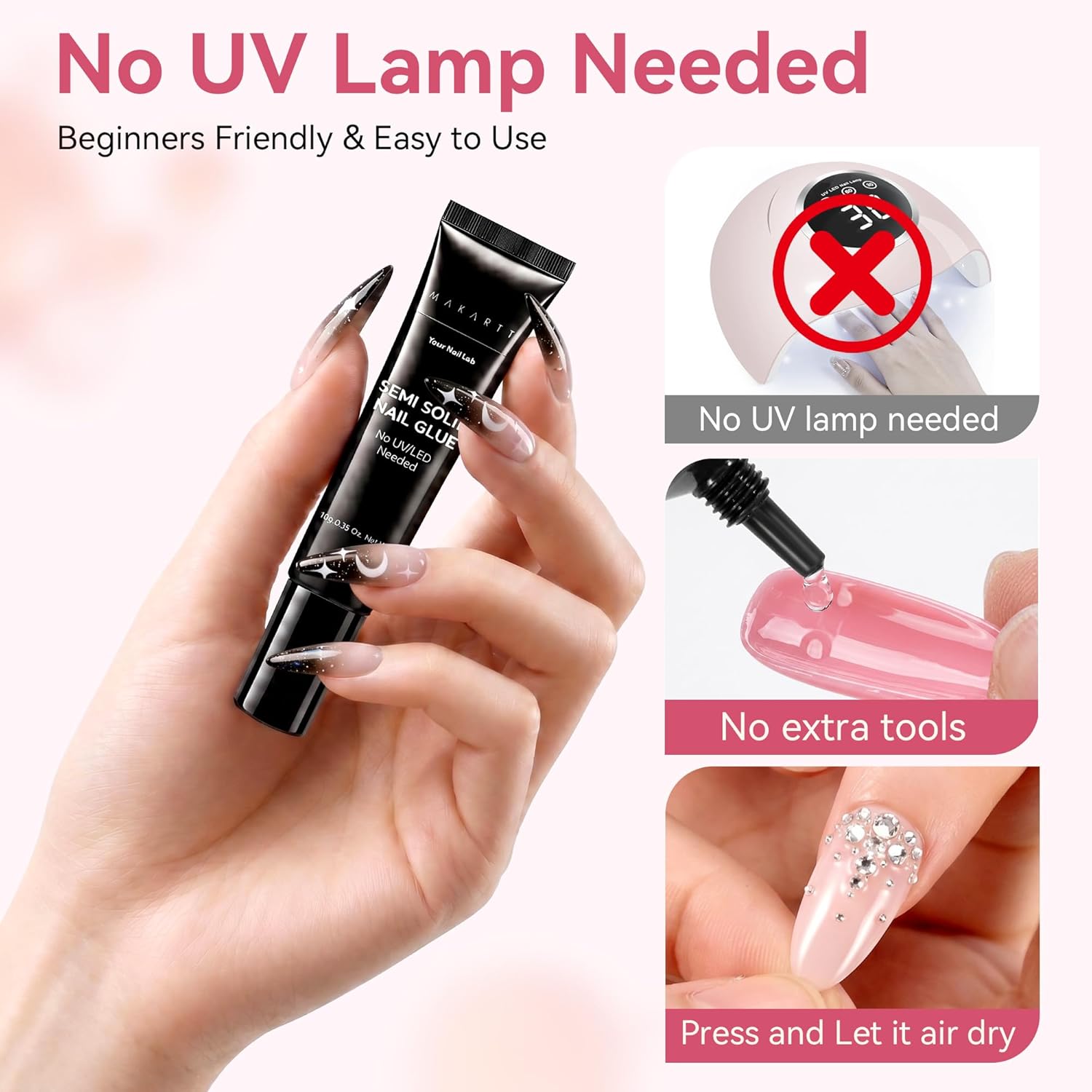 Thumbnail 2 de Makartt Nail Glue Extra Strong (HEMA-Free) – semi-solid air-dry press-on and nail tip glue, 10ml