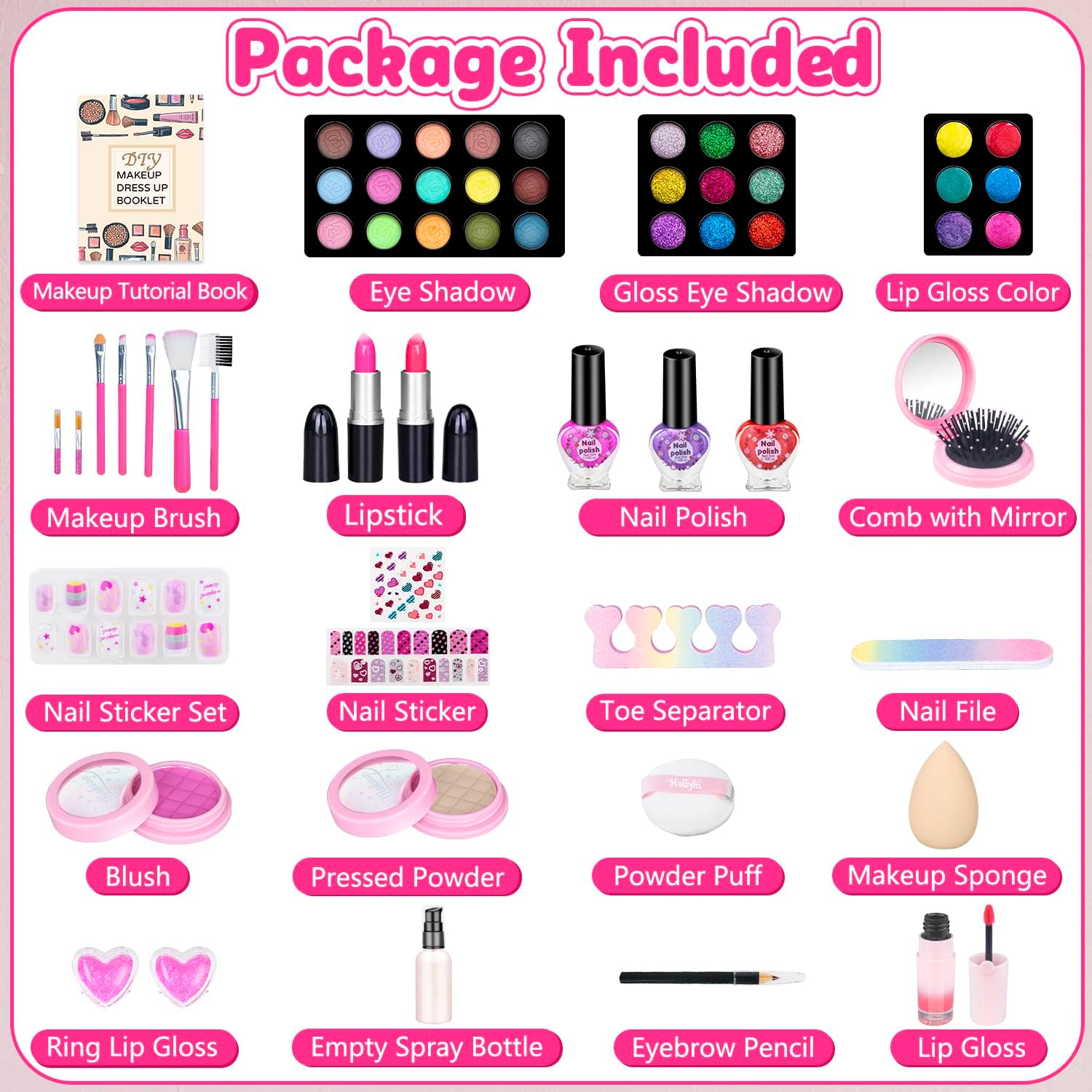 Thumbnail 1 de Hollyhi 59-Piece Kids Makeup Kit