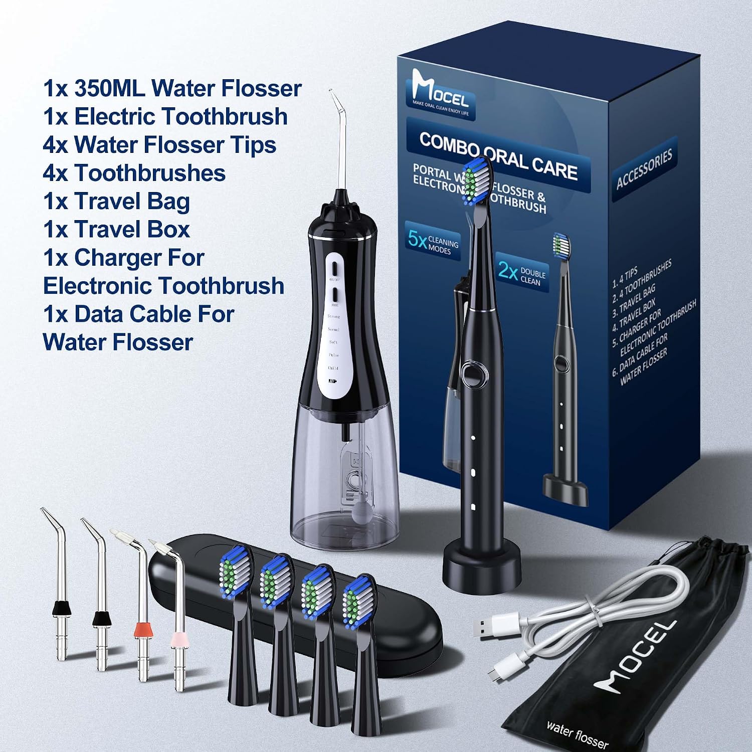 Thumbnail 6 de MOCEL Water Flosser and Electric Toothbrush Combo with 350 mL Tank