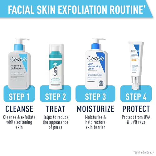 Detalle de CeraVe Renewing Salicylic Acid Cleanser: Gentle BHA Exfoliating Foaming Face Wash (8oz)