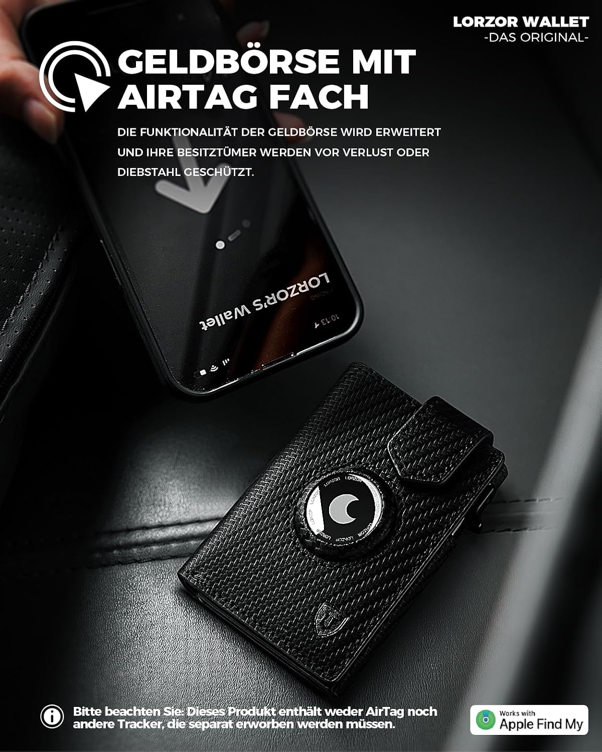 Thumbnail 4 de LORZOR AirTag Wallet Slim Geldbörse