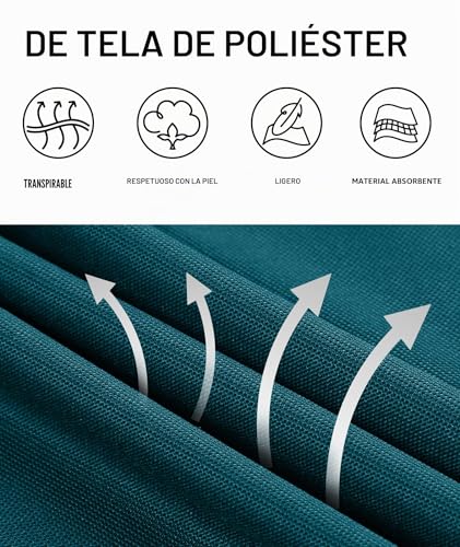 Detalle de JACKETOWN Polo de Manga Corta para Hombre: secado rápido y transpirabilidad para deporte y uso casual (Azul Turquesa Oscuro, XL)