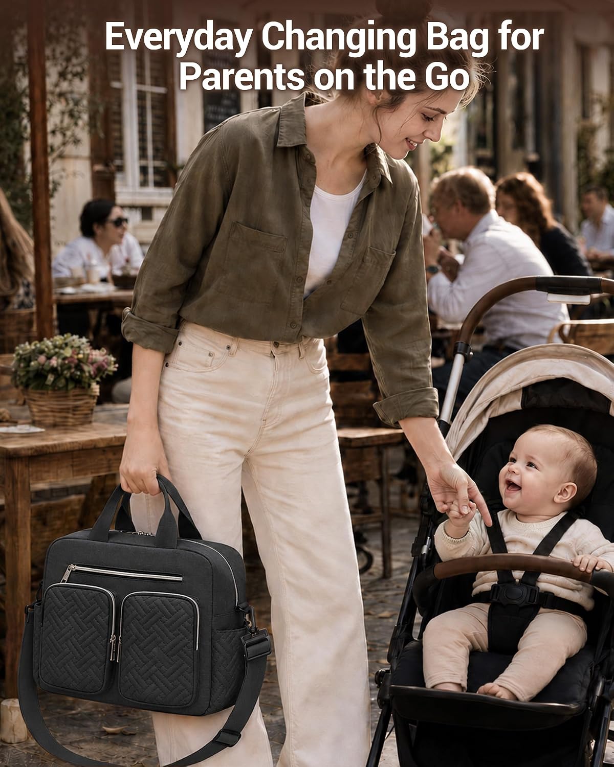 Thumbnail 1 de Kono Baby Changing Bag: Multifunction Nappy Bag with Insulated Pockets