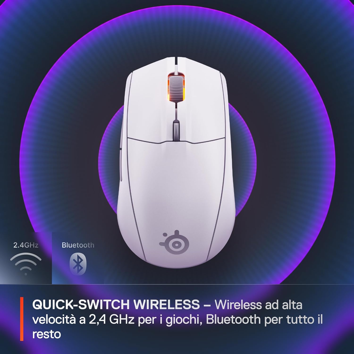 Detalle de SteelSeries Rival 3 Wireless Gen 2 Mouse gaming
