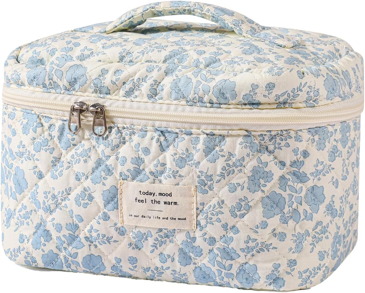 Detalle de uekeboag Quilted Makeup Bag 10x6x5.5 in