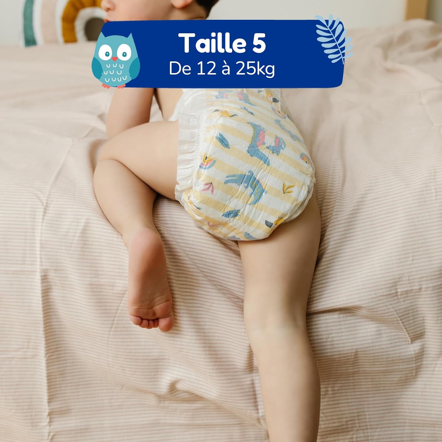 Thumbnail 1 de CARRYBOO Couches Taille 5 (12-25 kg) – peaux sensibles, ultra absorbantes, 12h anti-fuites – pack 120 couches, fabriquées en France