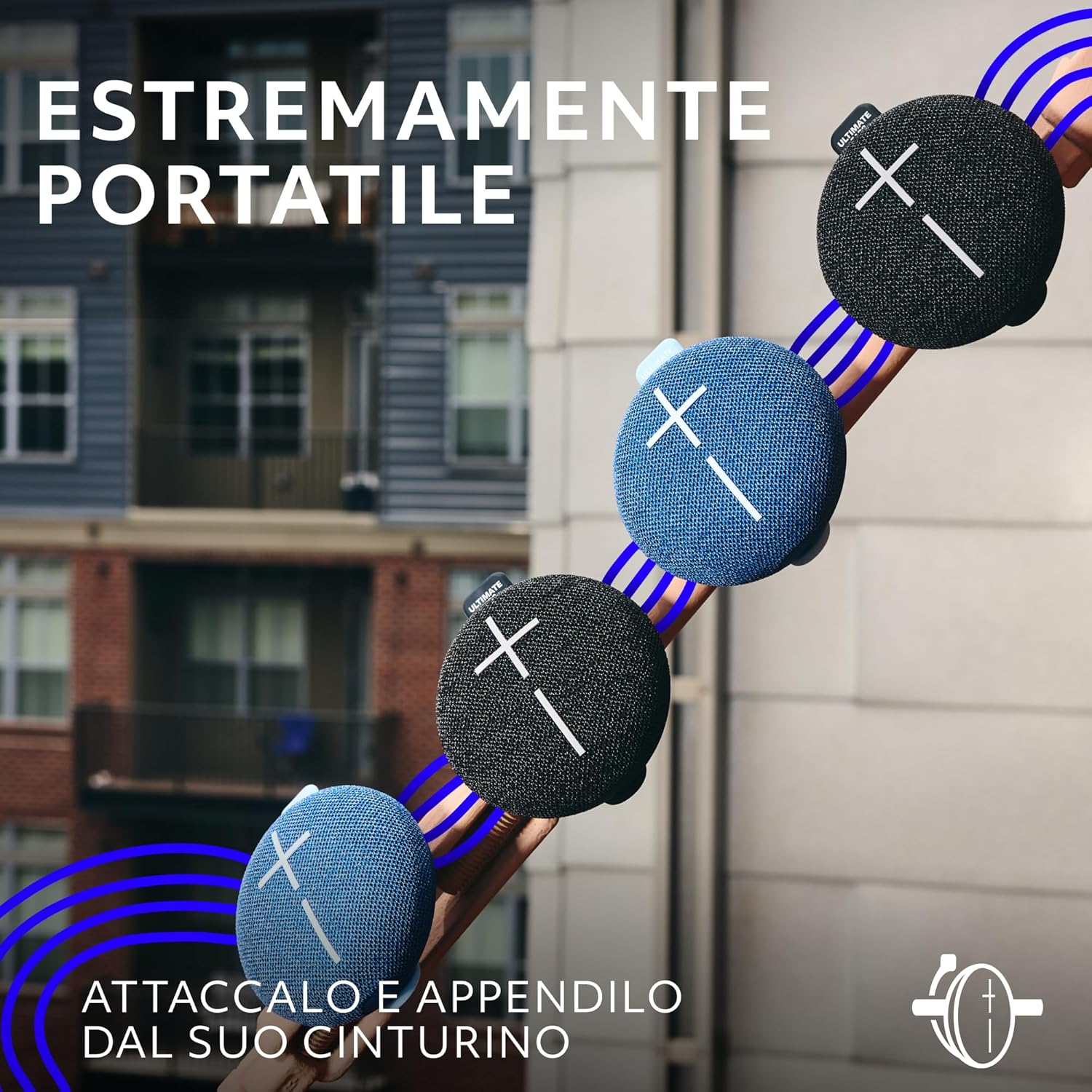 Thumbnail 1 de Ultimate Ears MINIROLL altoparlante Bluetooth impermeabile ultra-compatto IP67 (blu)