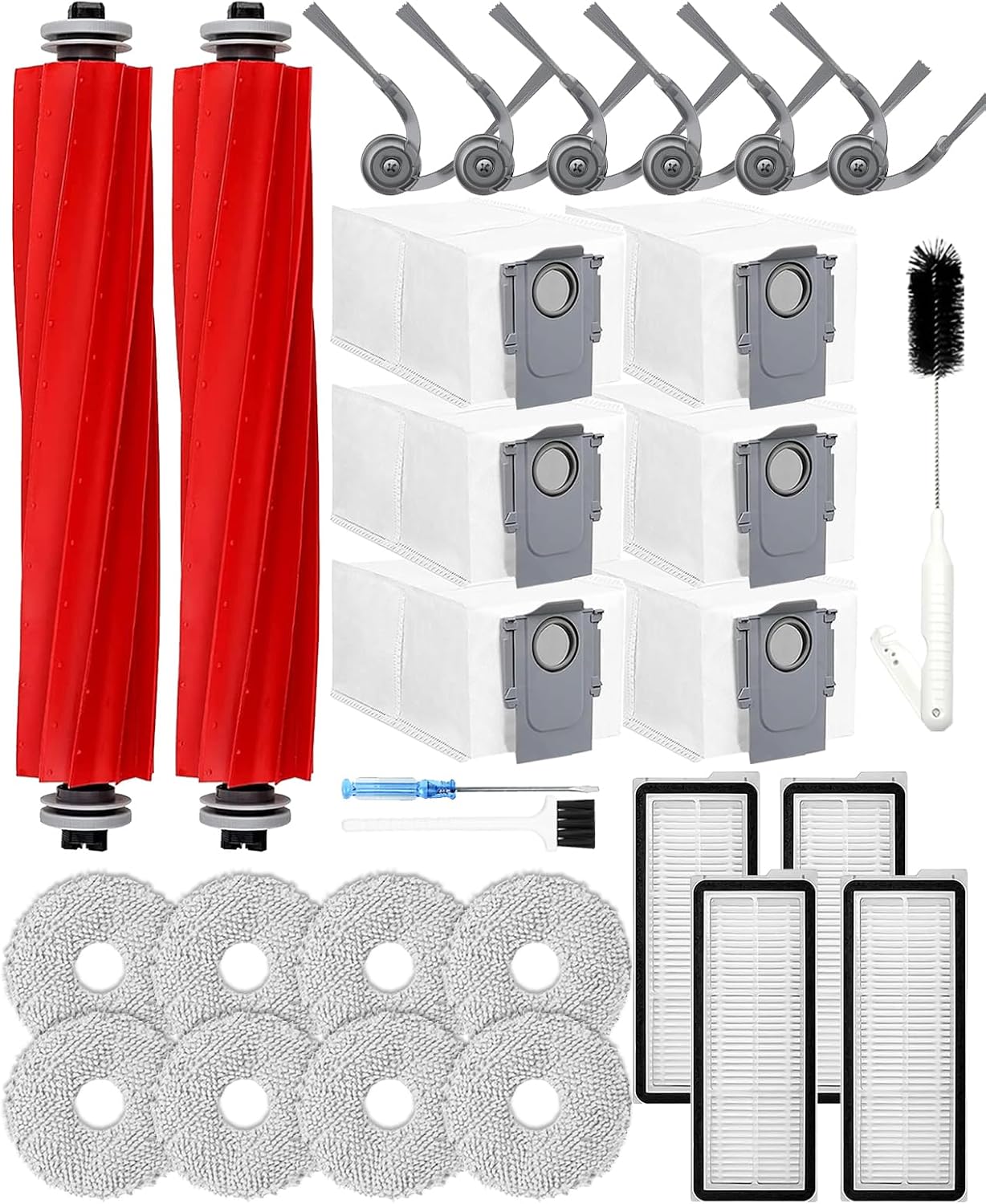 Yivy Kit de 29 accessoires QV35A pour Roborock QV35A / QV35S / QR598 / QR798