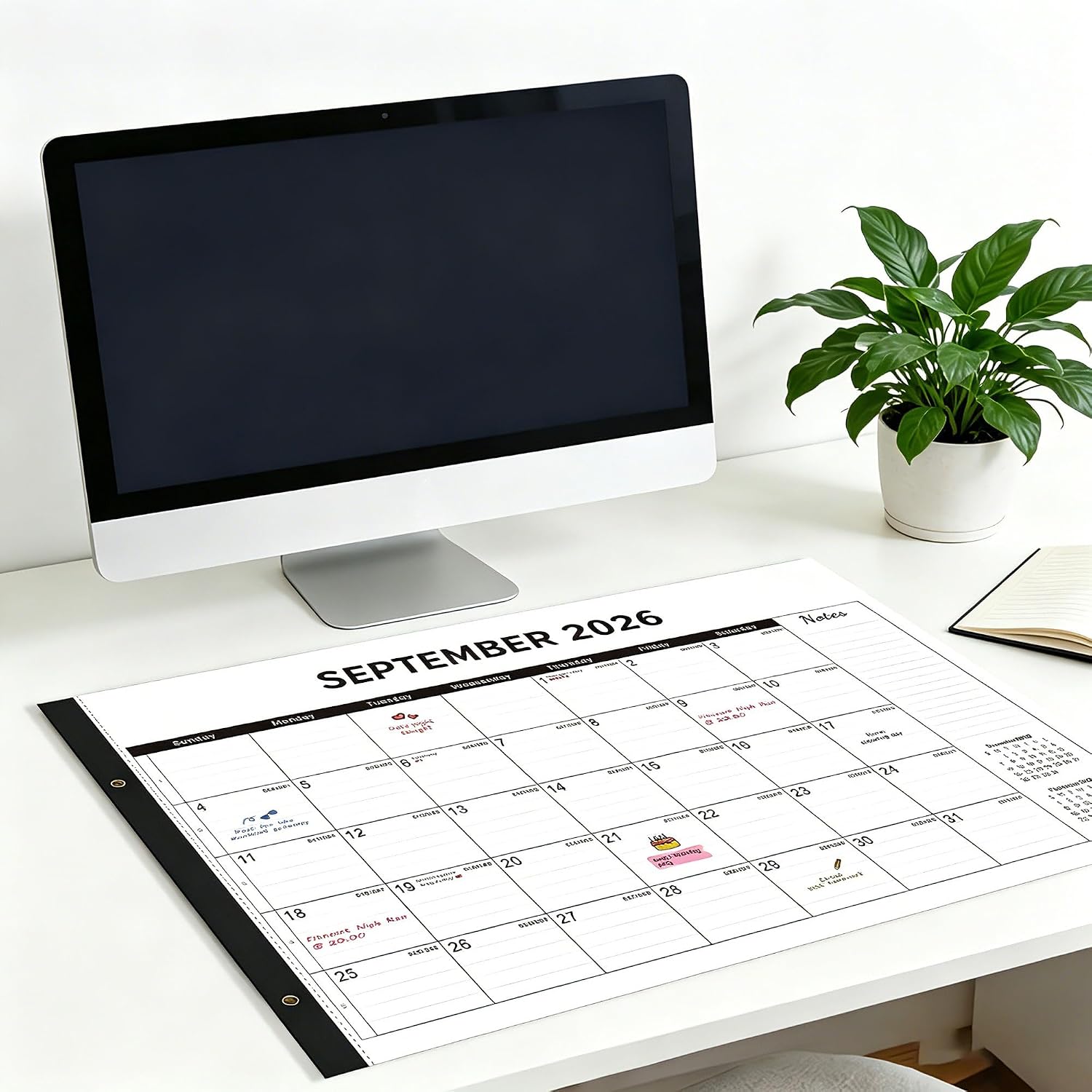 Thumbnail 6 de FZD Desk Calendar 2026–2027, 22 x 17 in Paper Calendar with Plastic Cover