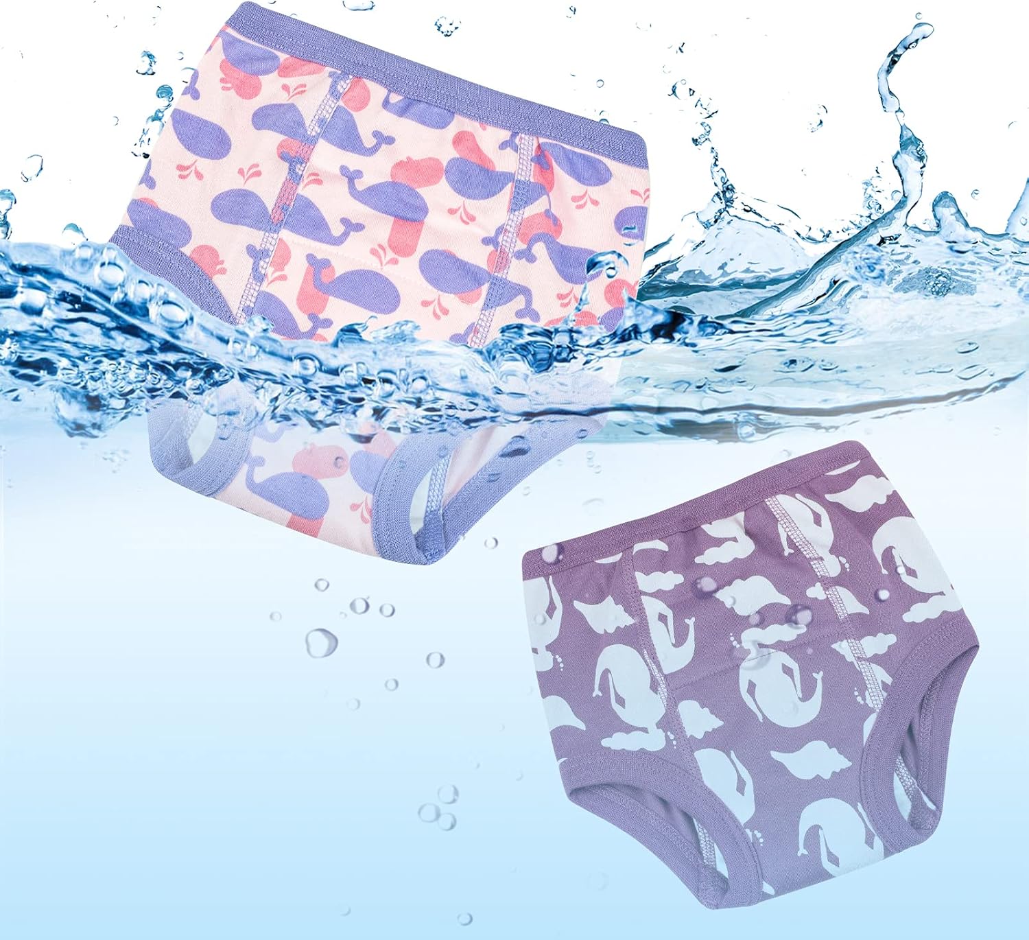 Thumbnail 4 de FLYISH DIRECT Girls Potty Training Pants Cotton – 8 Pairs, Purple Mermaid