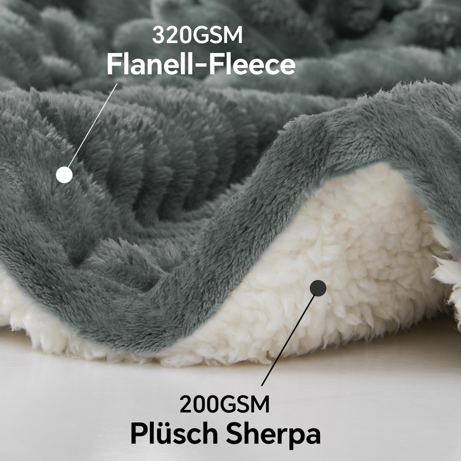 Detalle 2 de BEDELITE Kuscheldecke 150x200 cm Flauschig