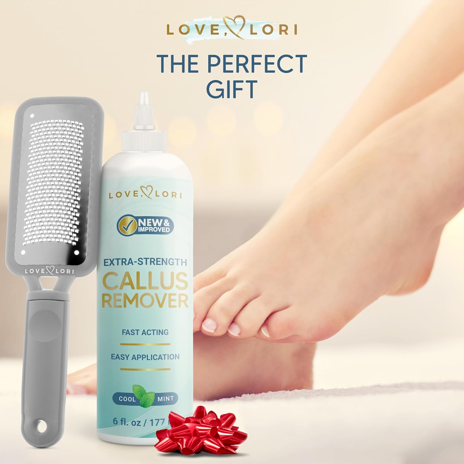 Detalle 2 de Foot Scrubber Dead Skin Remover Kit: 6oz callus gel remover + dual-action foot file