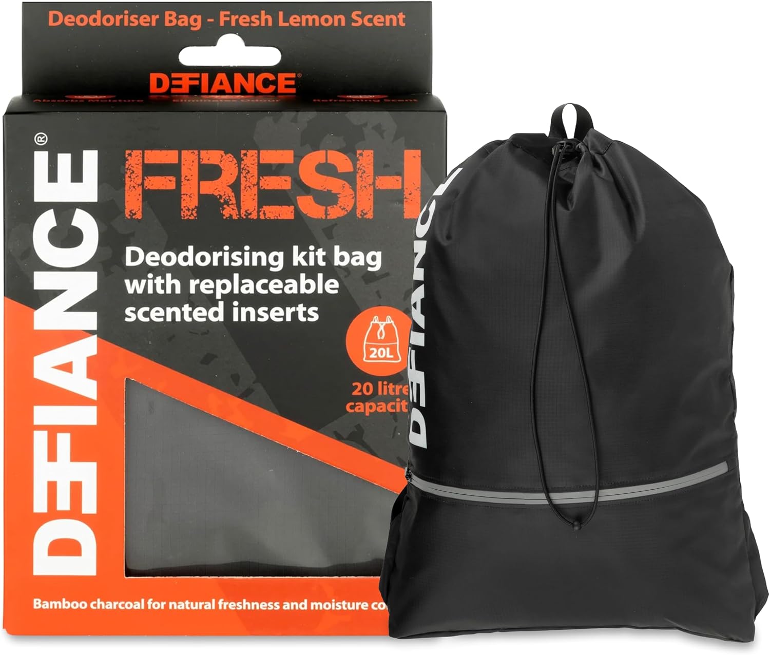 Detalle de Defiance Fresh Deodorising Kit Bag – 20L, Bamboo Charcoal, Lemon Scent