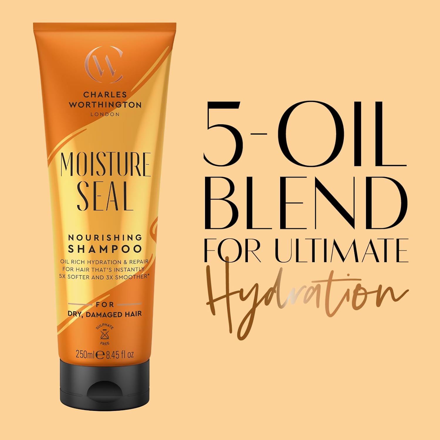 Detalle de Charles Worthington Moisture Seal Pflegeshampoo Kokosnuss, Argan- und Macadamia-Öle