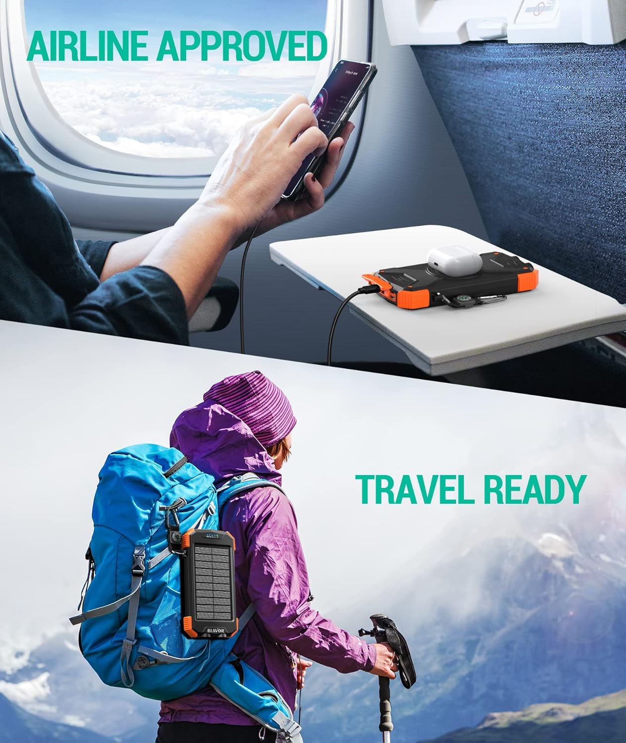 Thumbnail 6 de BLAVOR Solar Power Bank 10,000mAh with PD 20W