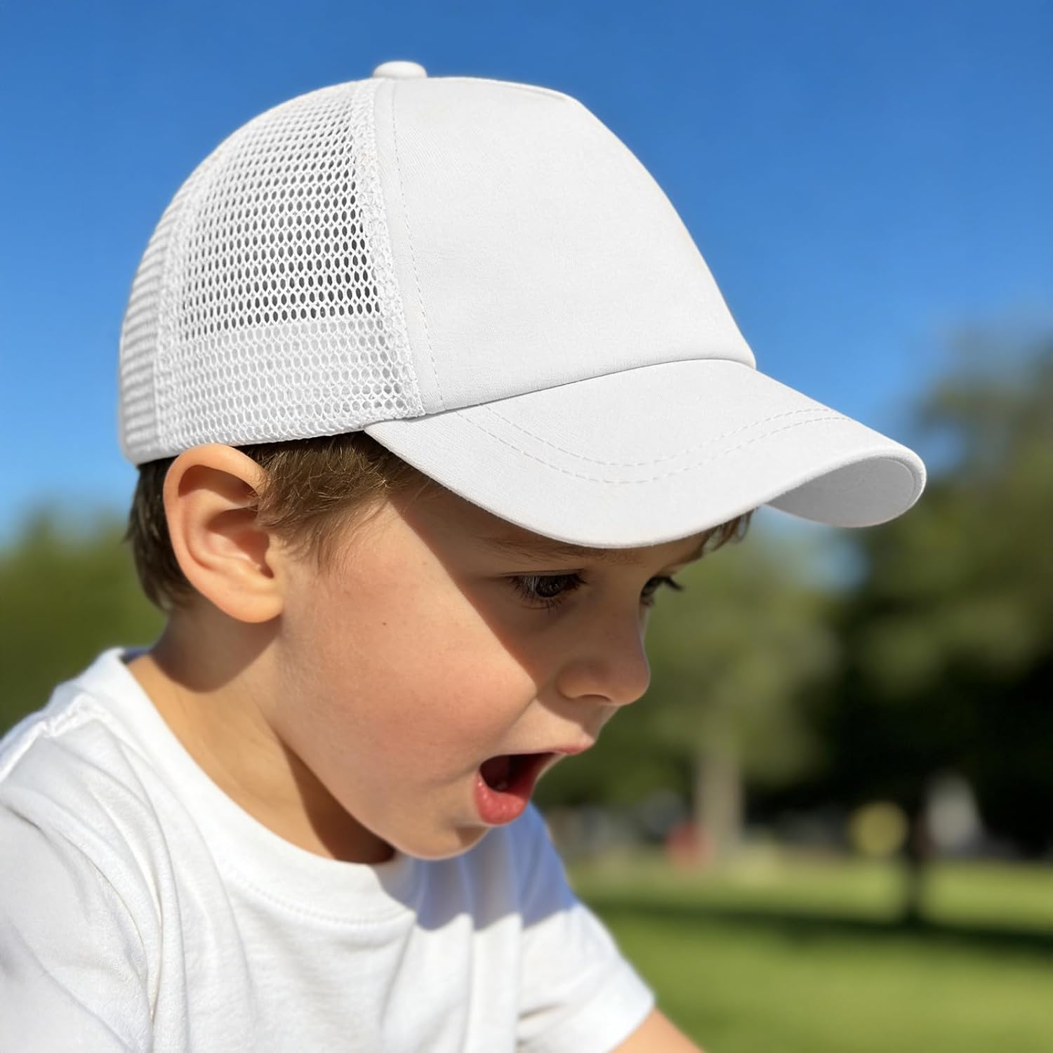 Thumbnail 1 de MCWTH Toddler Baseball Cap Baby Sun Hat with Dinosaur Design and Solid Colour