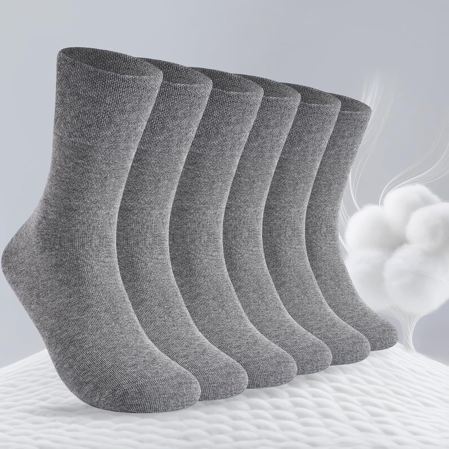 Detalle de SockWaddles diabetessokken, 6 paar, 97% katoen, naadloos, maat 35–50