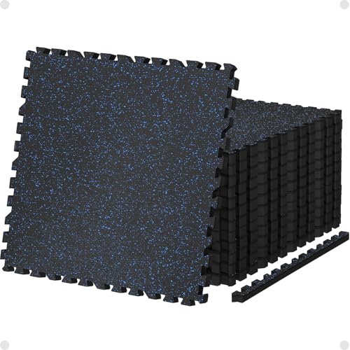 Detalle de AIRHOP 6 Matten 60x60x2 cm – rutschfeste Gummimatten für Fitnessstudio & Heimfitness