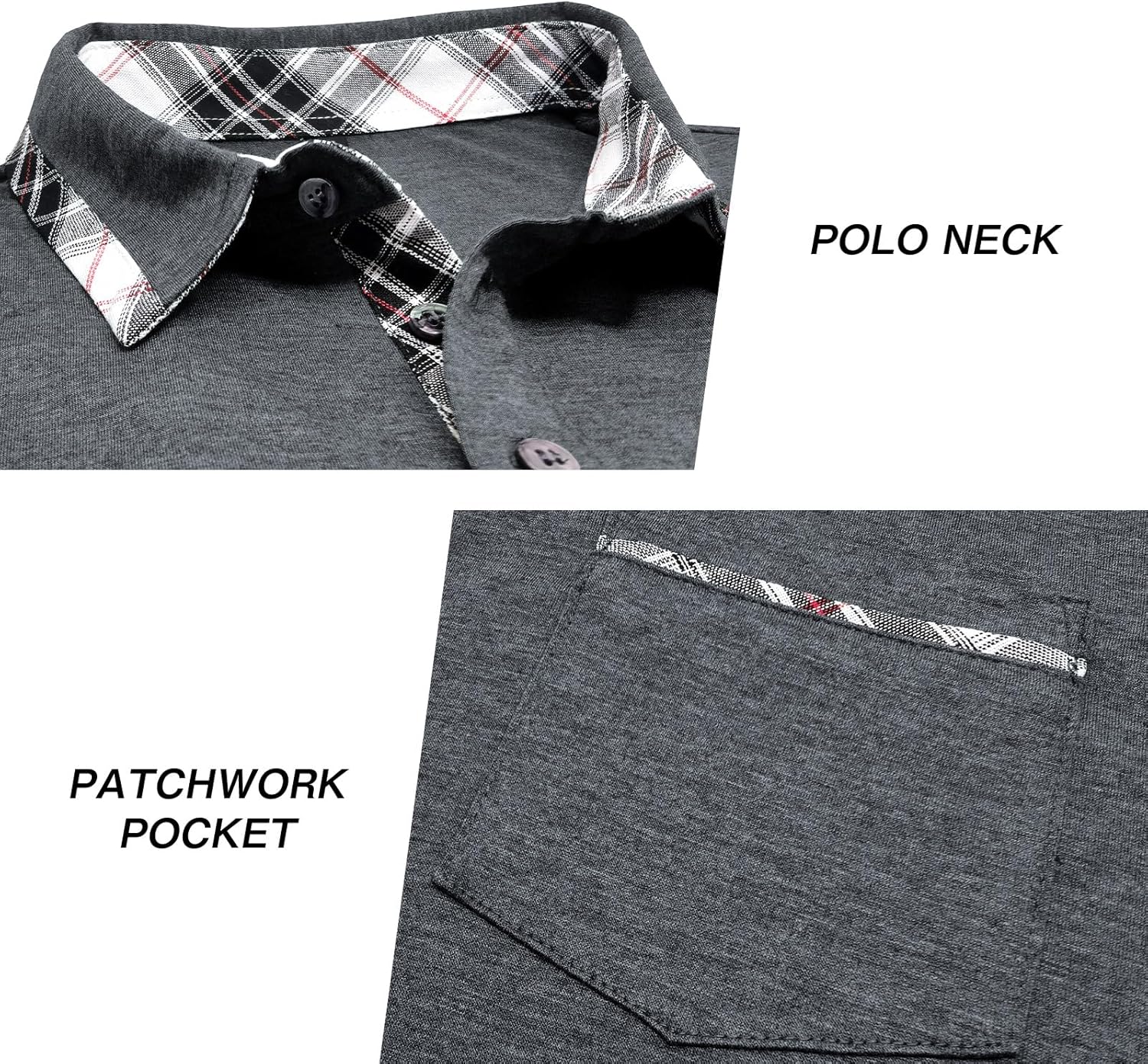 Thumbnail 4 de Comilaka Poloshirt Herren Kurzarm Getäfelt mit Fronttasche – klassisches Polo für Alltag und Freizeit