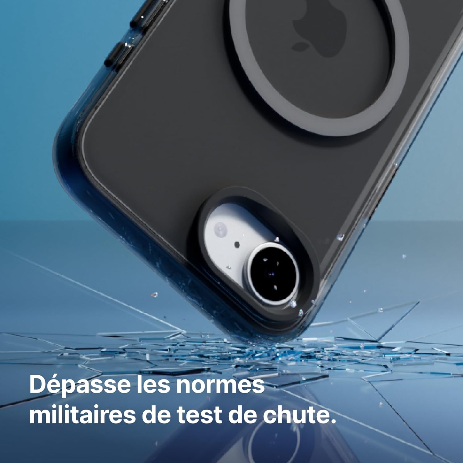 Thumbnail 1 de RhinoShield JellyTint pour iPhone 17e / 16e – Noir Quartz, MagSafe et protection renforcée