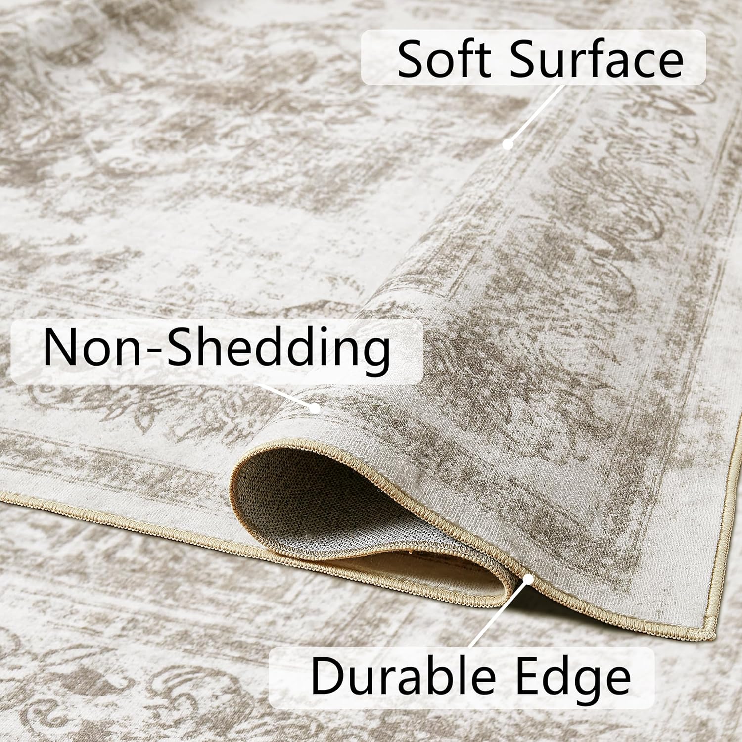 Thumbnail 4 de HUGEAR Vintage Beige Rug 180x270cm