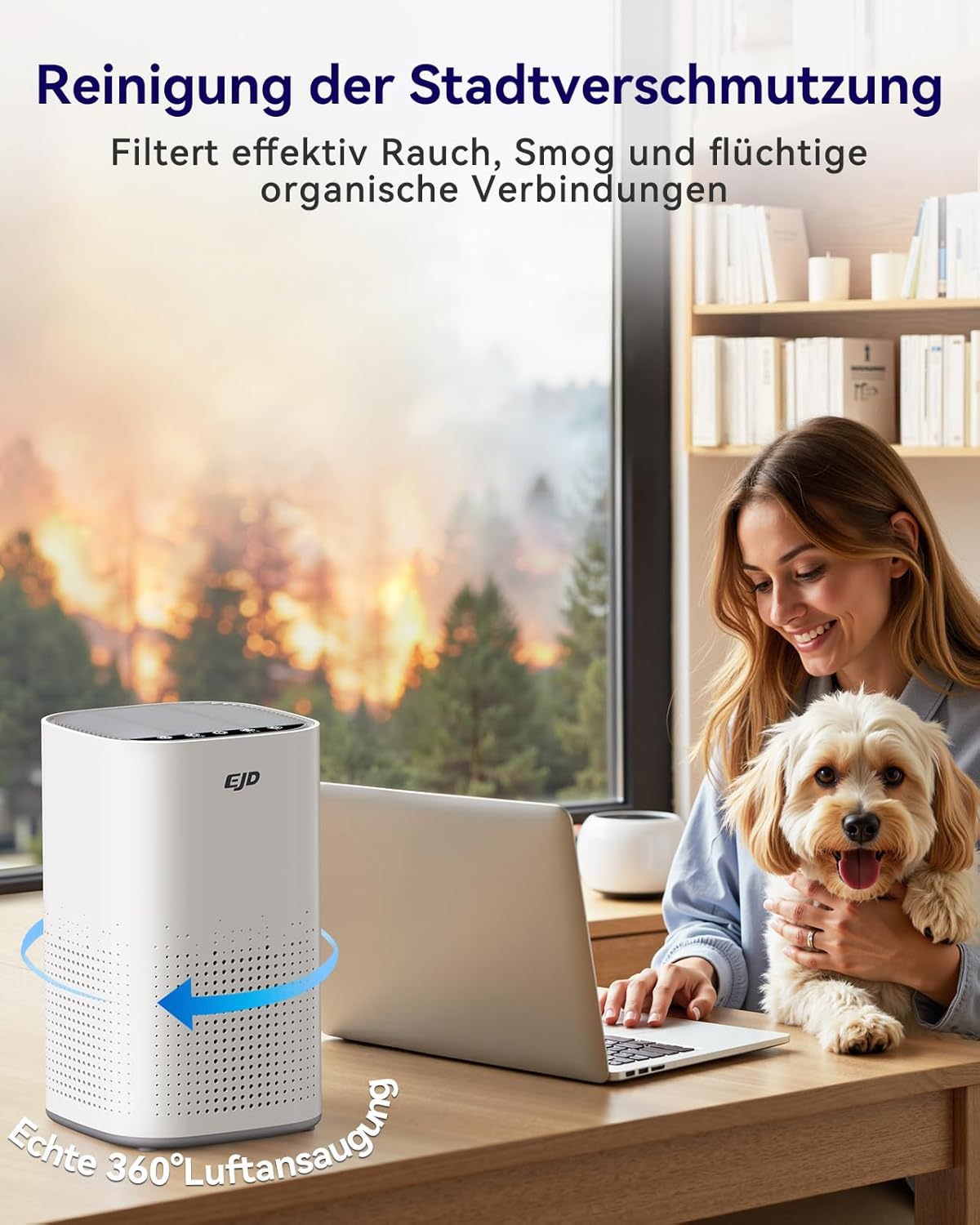 Detalle 2 de EJD Luftreiniger für 70 m², CADR 223 m³/h