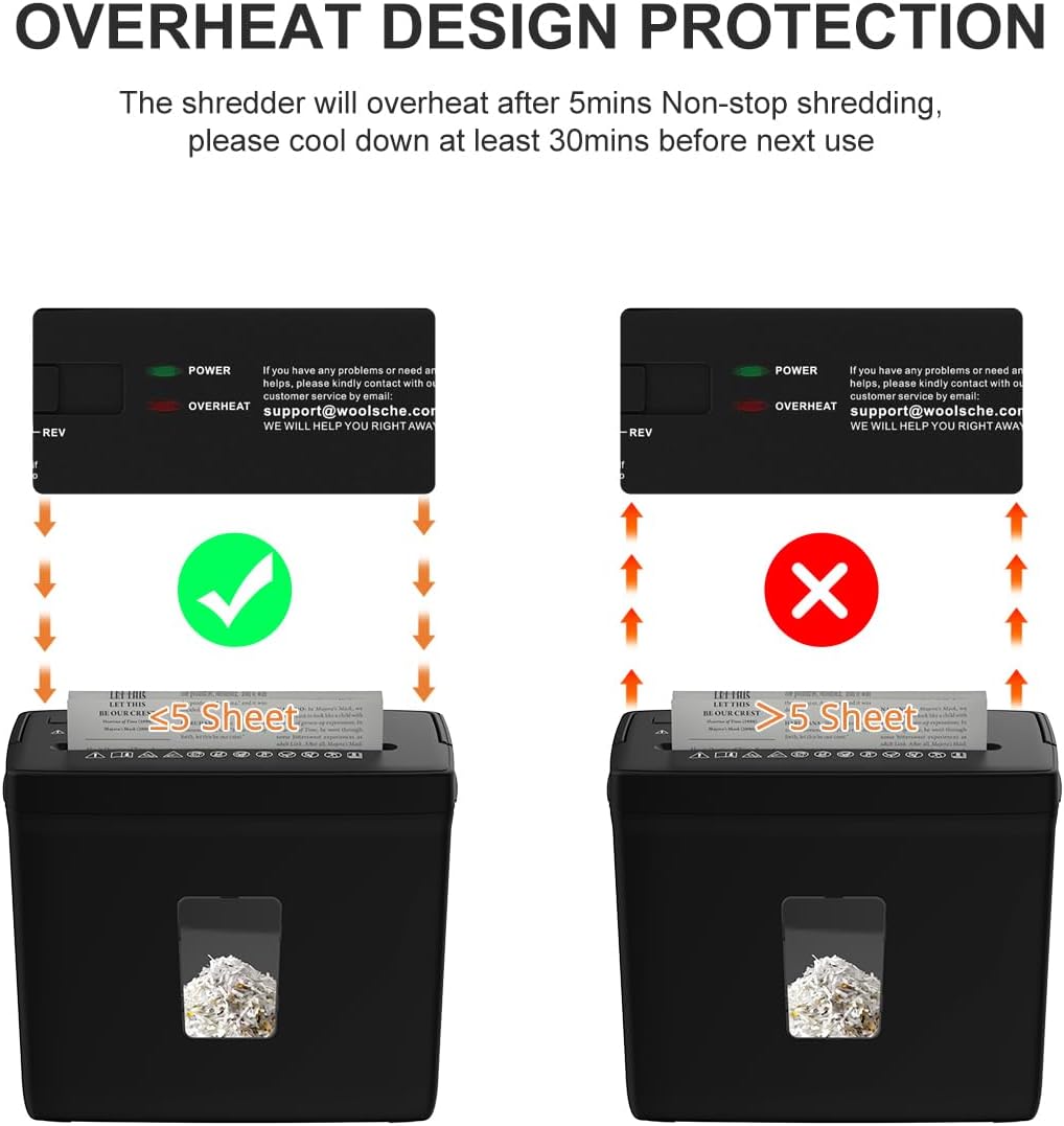 Thumbnail 4 de Woolsche P-4 5-Sheet Desktop Paper Shredder 🗑️