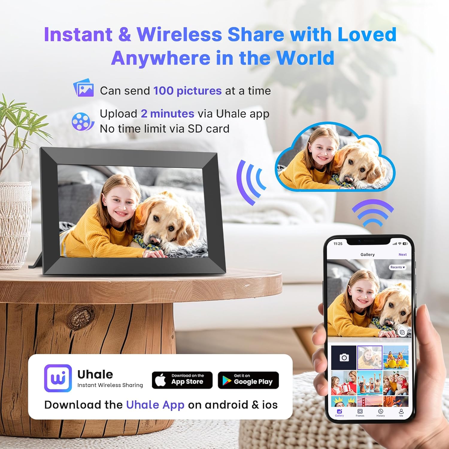 Thumbnail 1 de MaxAngel Uhale Digital Picture Frame 10.1