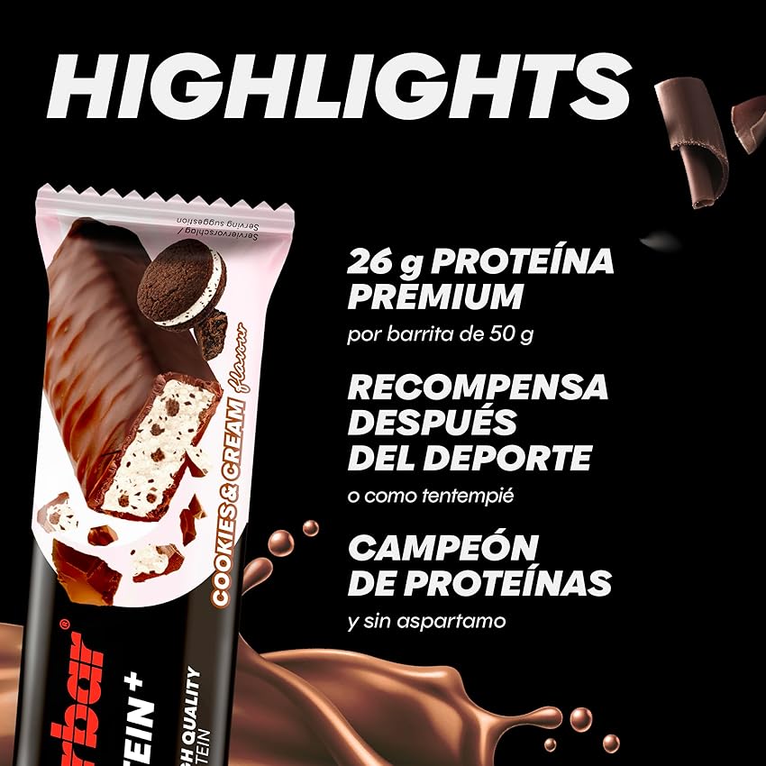 Detalle 2 de PowerBar Protein Plus Cookies&Cream 20x50g 🍫 Barra de Proteína