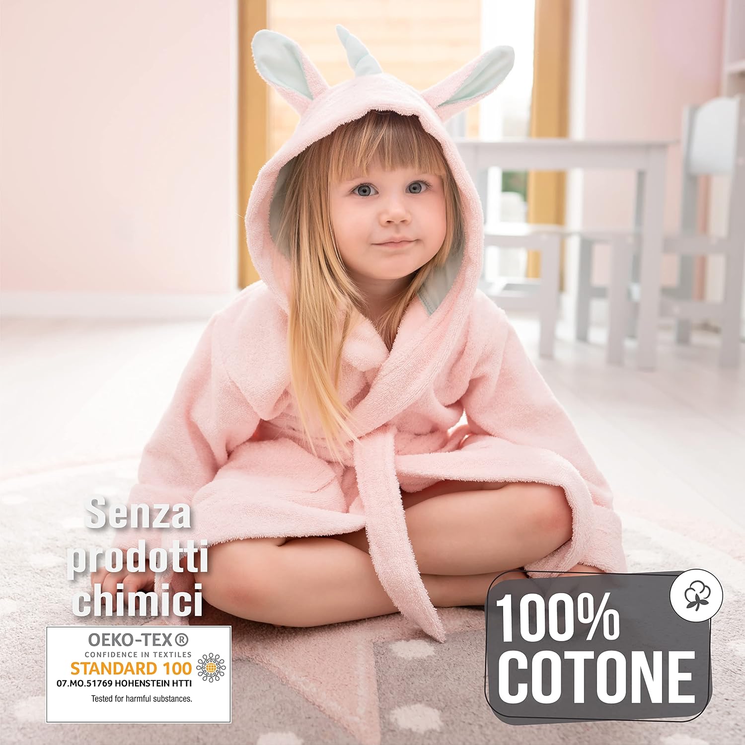 Thumbnail 3 de Twinzen Accappatoio Unicorno 100% Cotone 6 anni