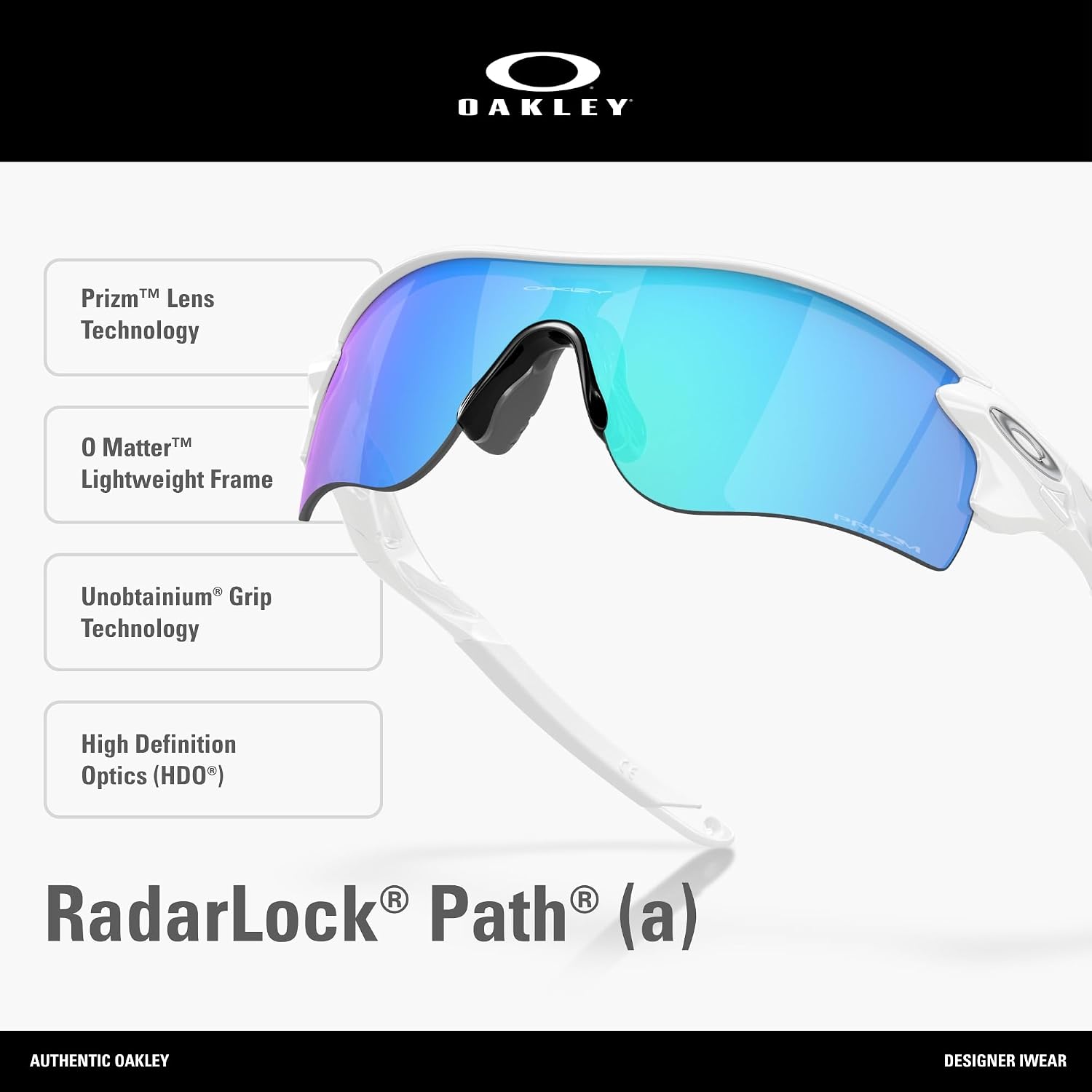 Detalle de OAKLEY 0OO9206 RADARLOCK PATH スポーツサングラス、Asia FittingとSwitchlock搭載