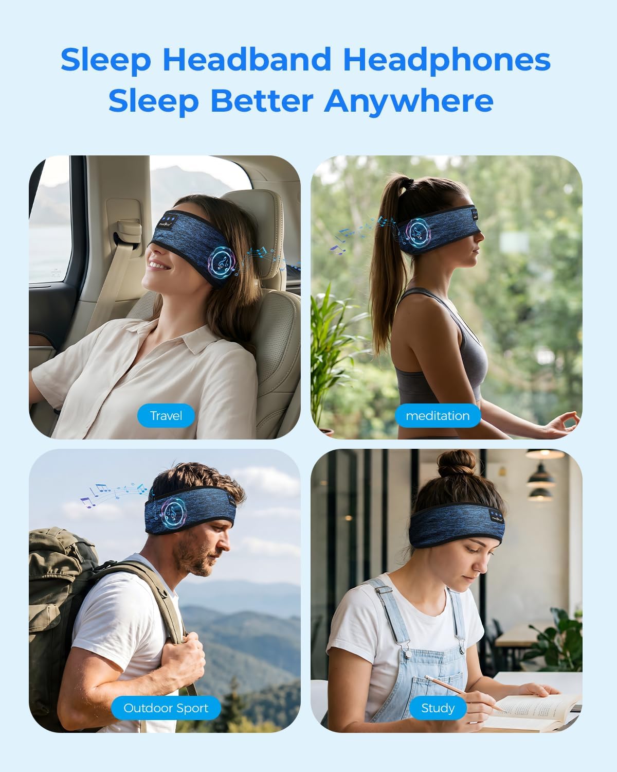 Thumbnail 6 de MUSICOZY Sleep Headphones Bluetooth Headband for Side Sleepers — Ultra-Soft, Pressure-Free Comfort