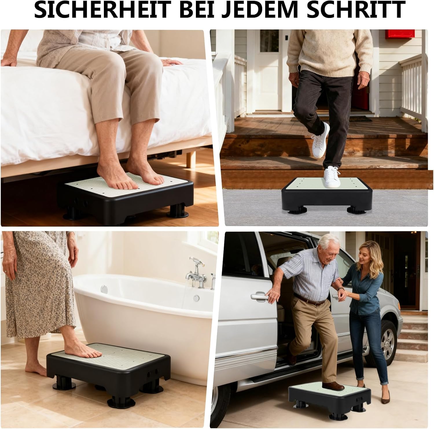 Thumbnail 6 de Aukimo Marchepied antidérapant avec Plateforme et 5 pieds – capacité 250 kg