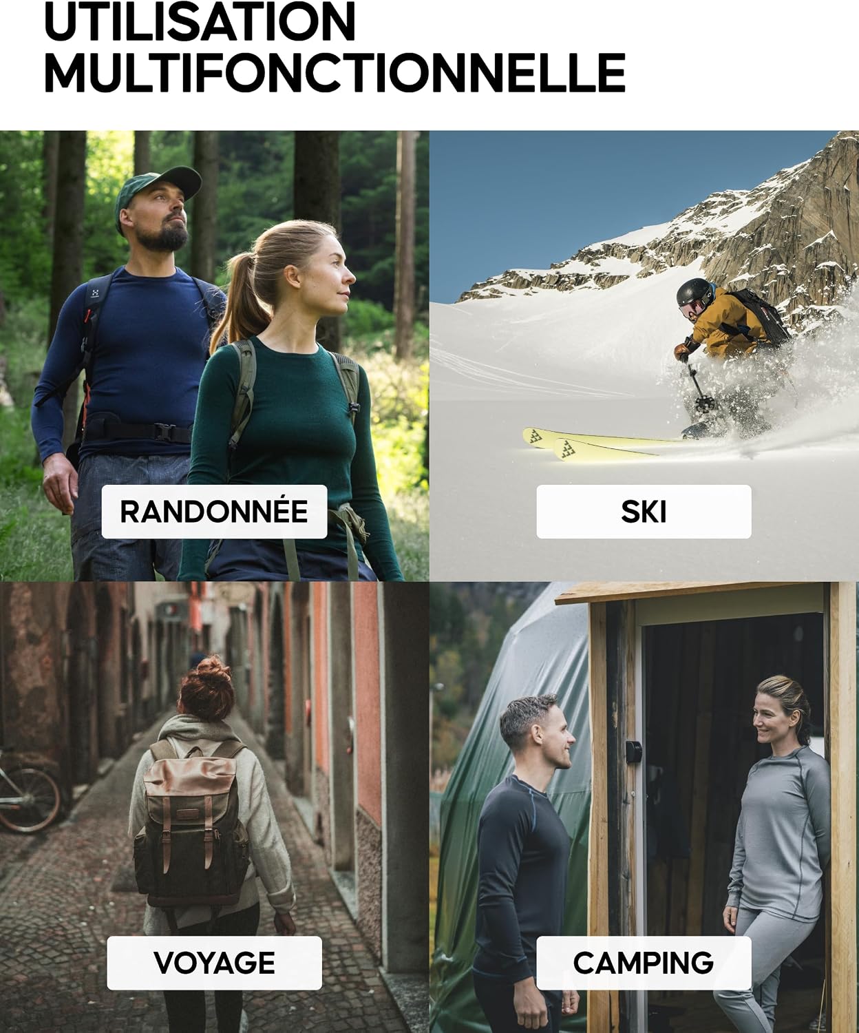 Detalle de DANISH ENDURANCE thermische ondergoedset met ademende isolatie en platte naden