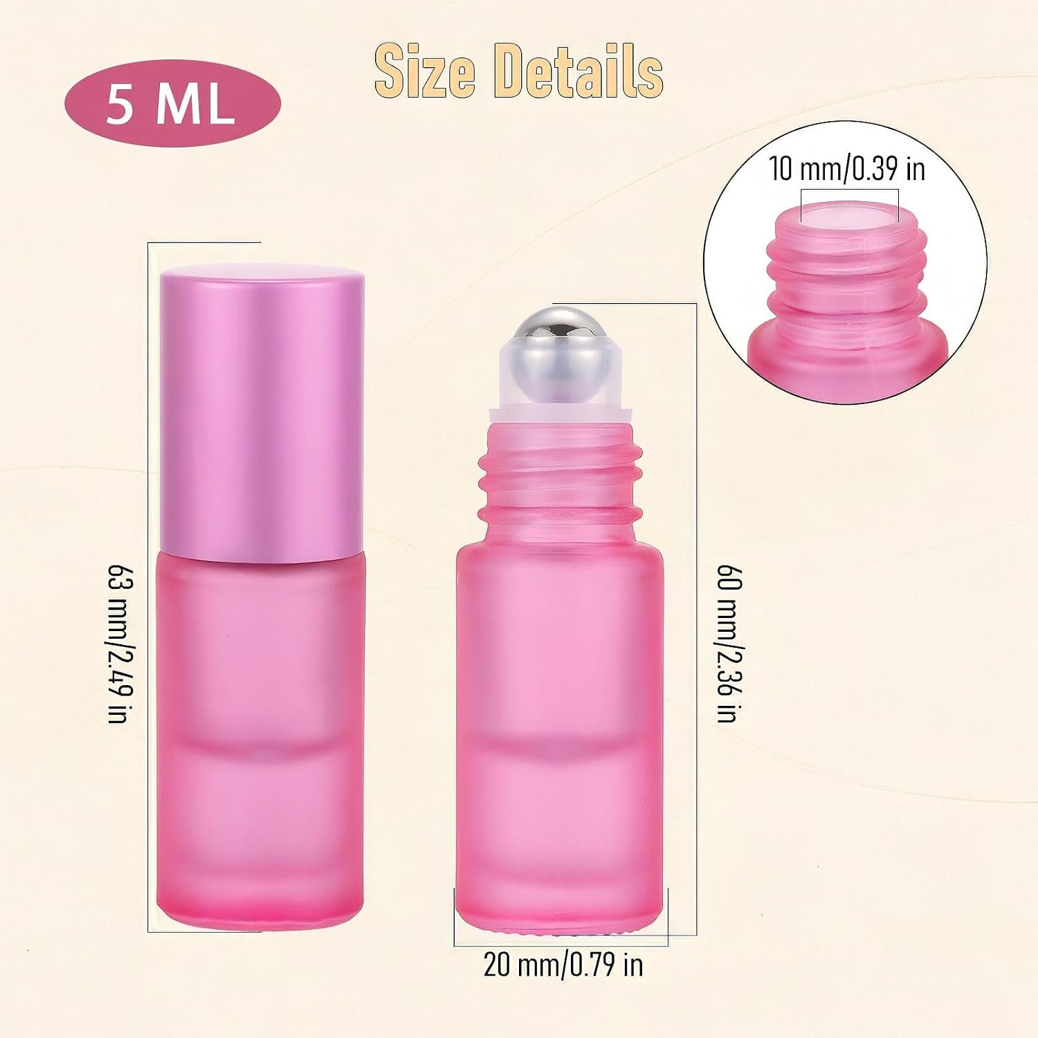 Detalle 2 de Kesell Glass Roller Bottles 5 ml