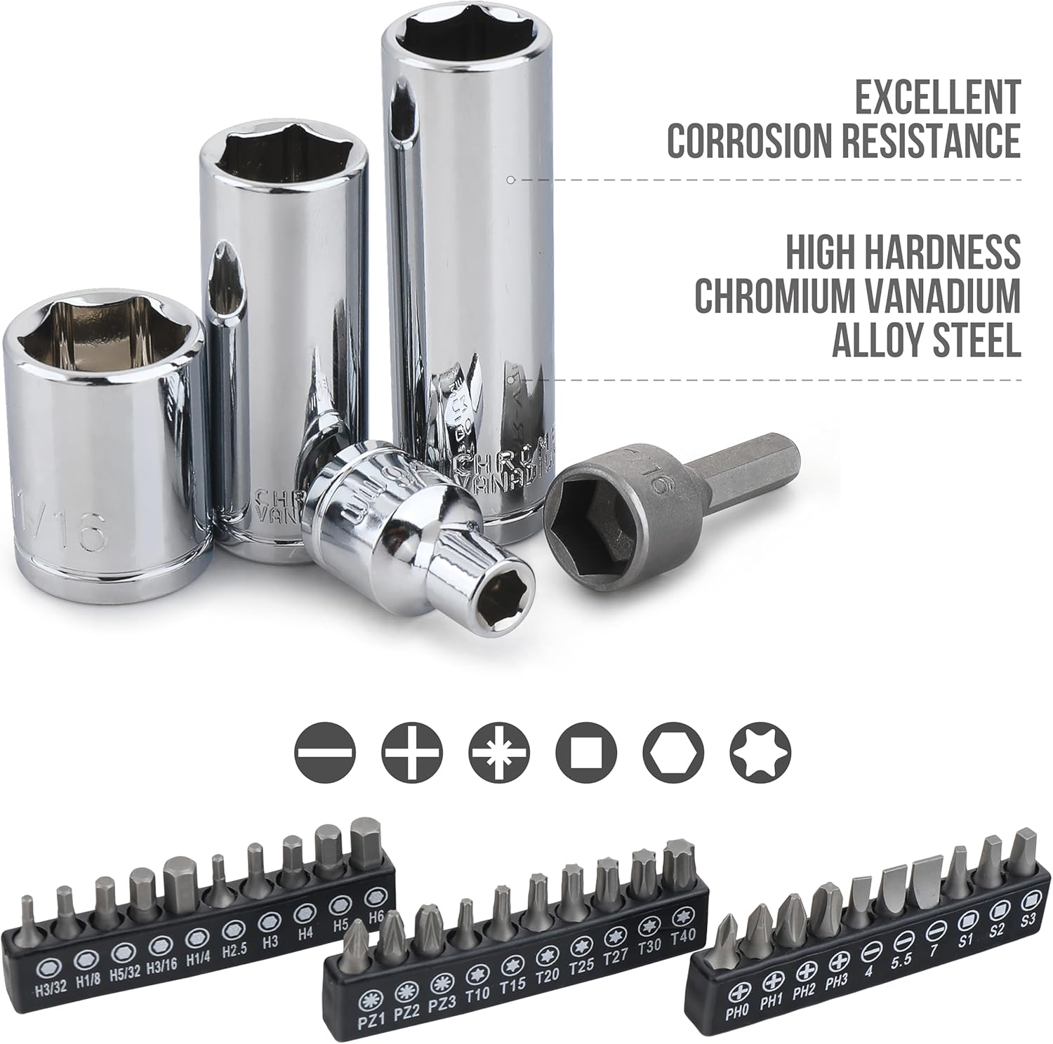 Thumbnail 2 de Amazon Basics Mechanic's Socket Set - 145-Piece