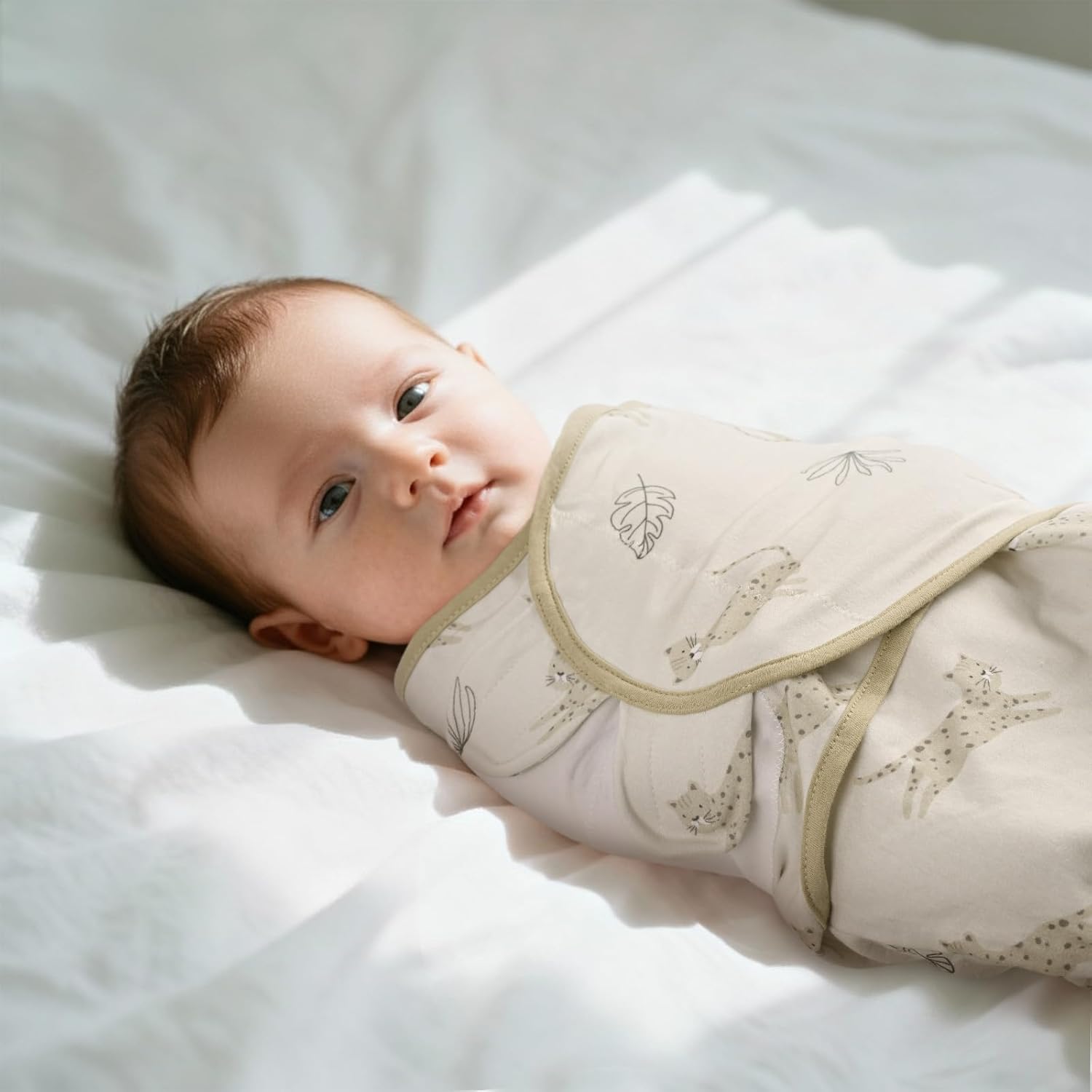 Thumbnail 5 de Soarwg Kids Pucktücher für Neugeborene (0–3 Monate), 3er-Set – atmungsaktiv, verstellbar & Baumwolle mit Jungle Jolly Design