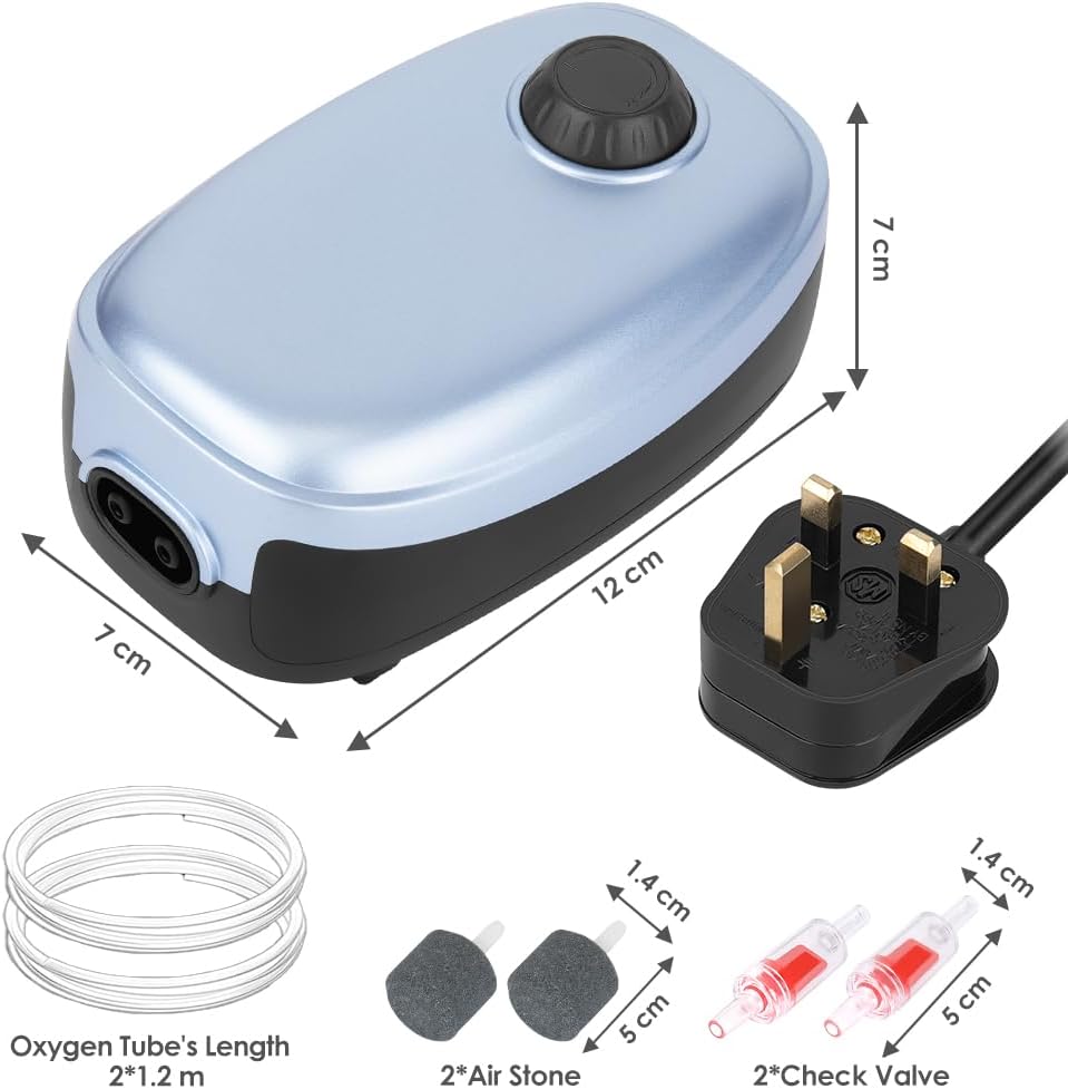Thumbnail 6 de Eyein Adjustable Air Pump Aquarium — Ultra Silent 4W, 2 Outlets for up to 400L
