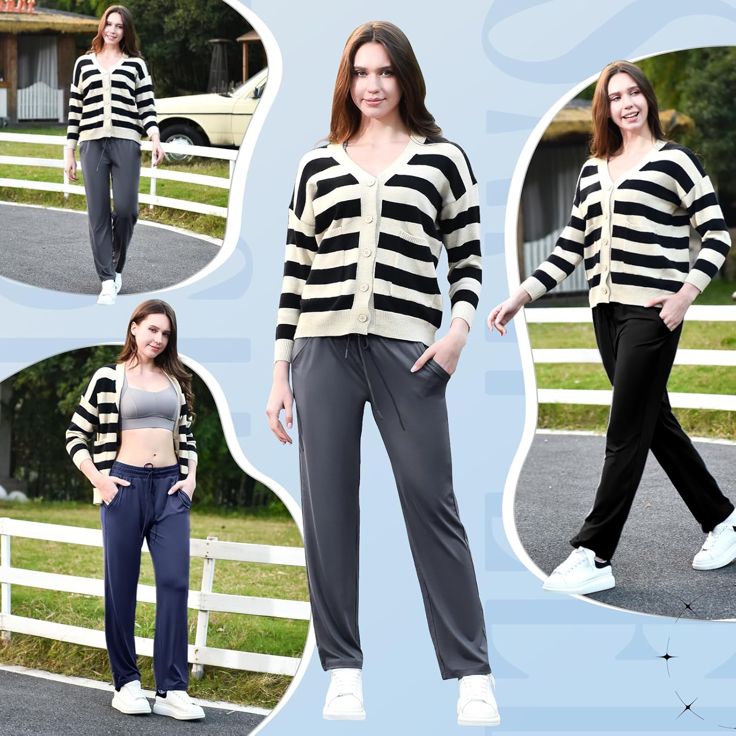 Detalle 2 de Stanpetix Track Pants Women: Loose Straight-Leg Joggers with Pockets