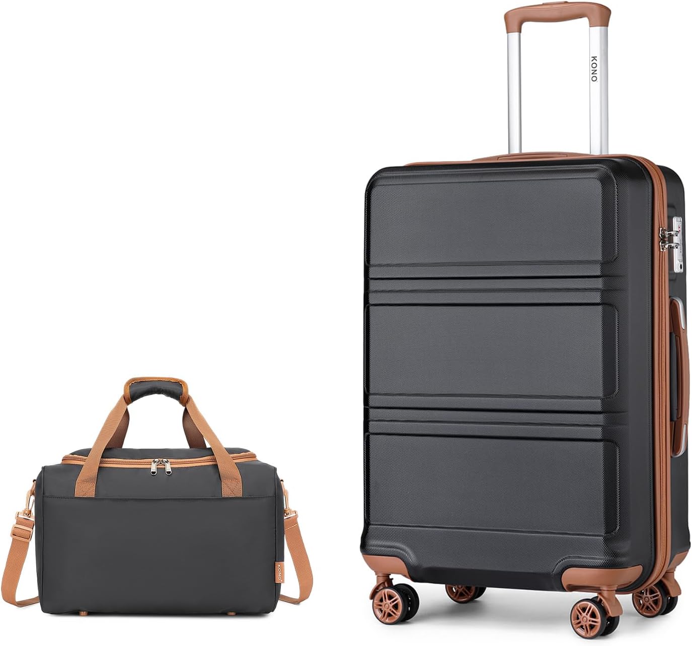Thumbnail 6 de Kono 2-Piece Lightweight Luggage Set (Cream White) – 52x38x21cm ABS+PC Hard Shell + Ryanair Cabin Bag
