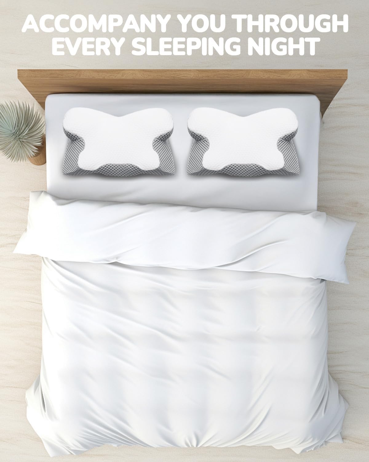 Thumbnail 6 de Olutula Memory Foam Pillow for Neck Pain – Ergonomic Contour Support Pillow