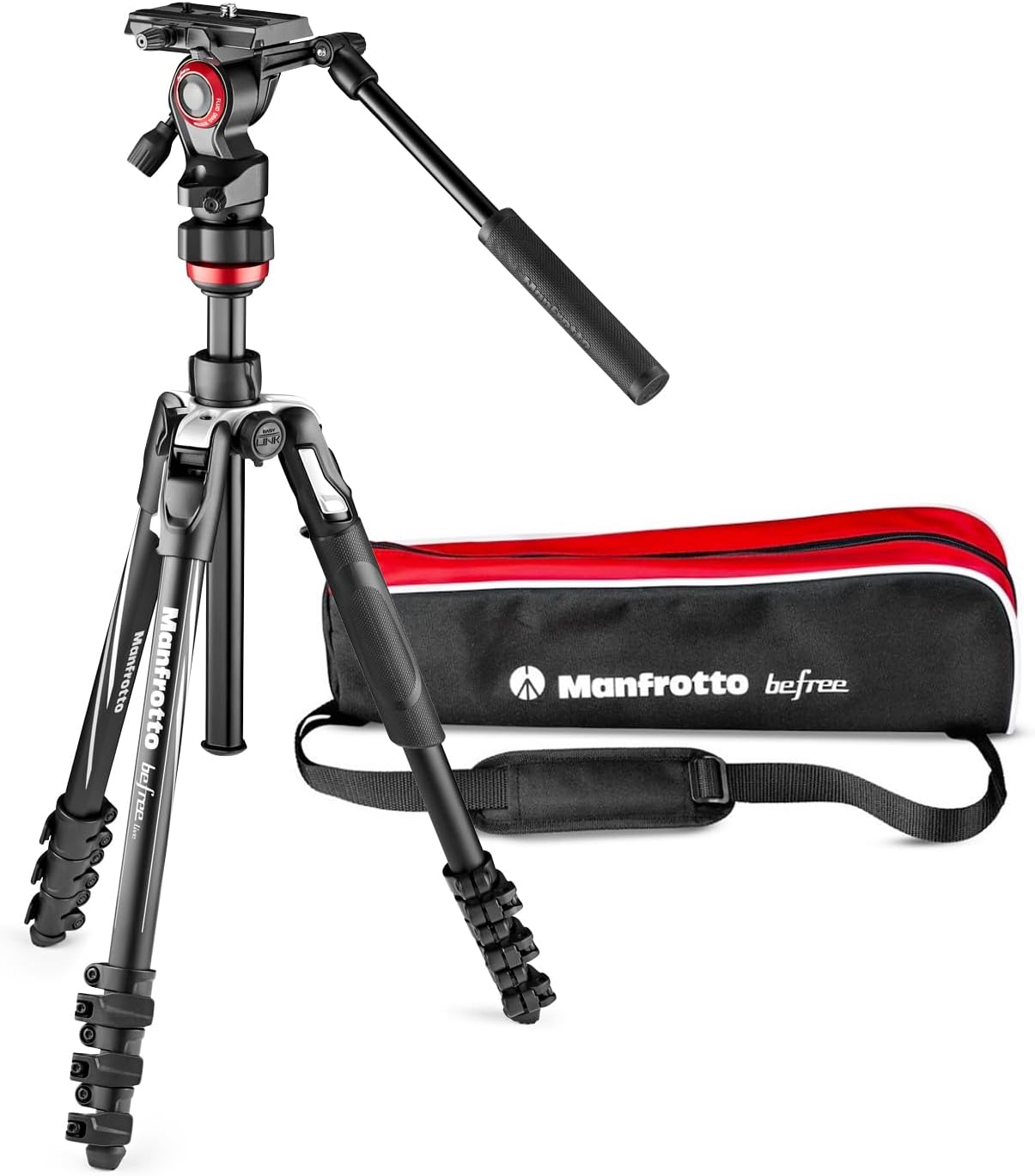 Detalle de Manfrotto Befree Live: Trépied Vidéo de Voyage en Aluminium avec Levier et Rotule
