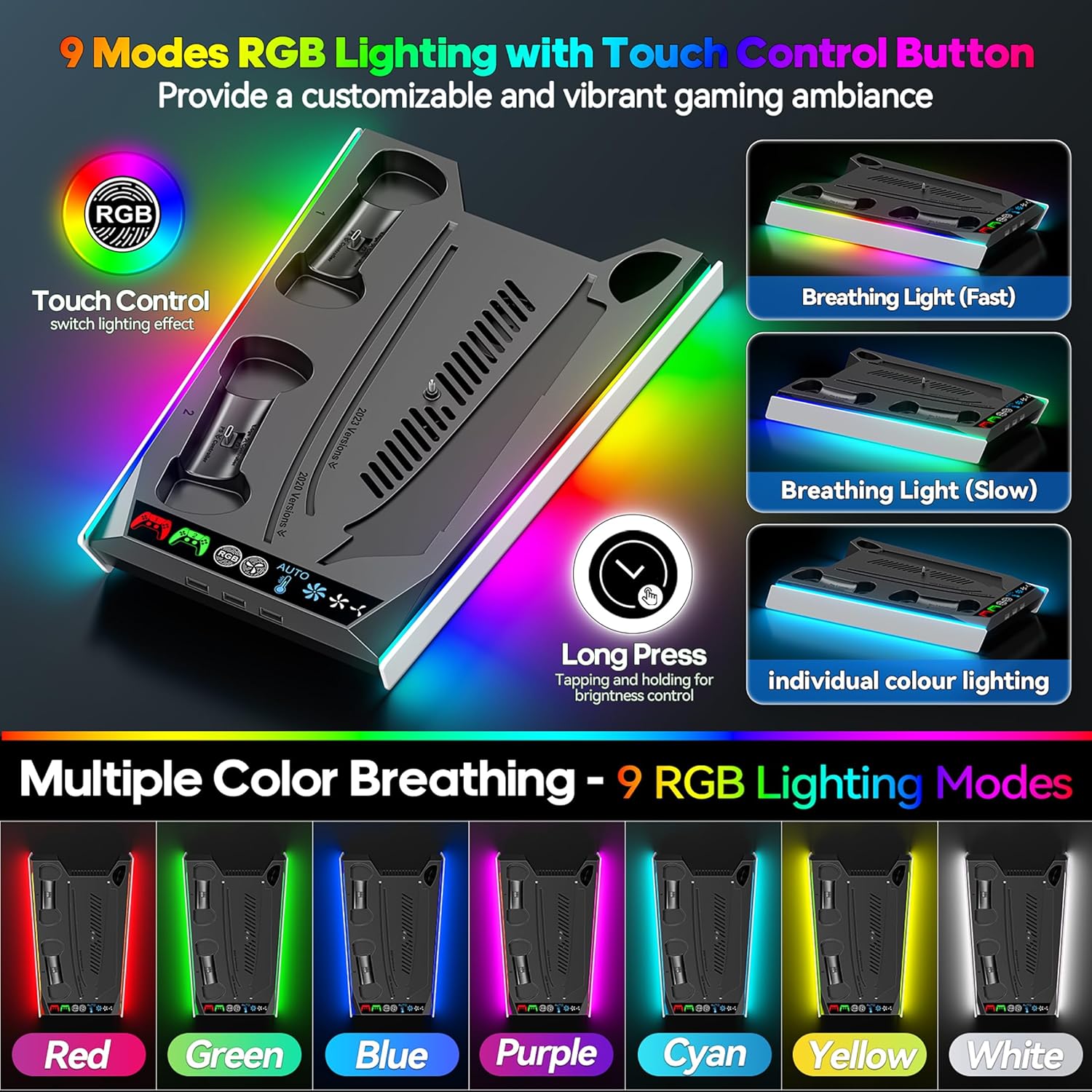 Thumbnail 5 de PS5 Cooling Stand with Auto Turbofan