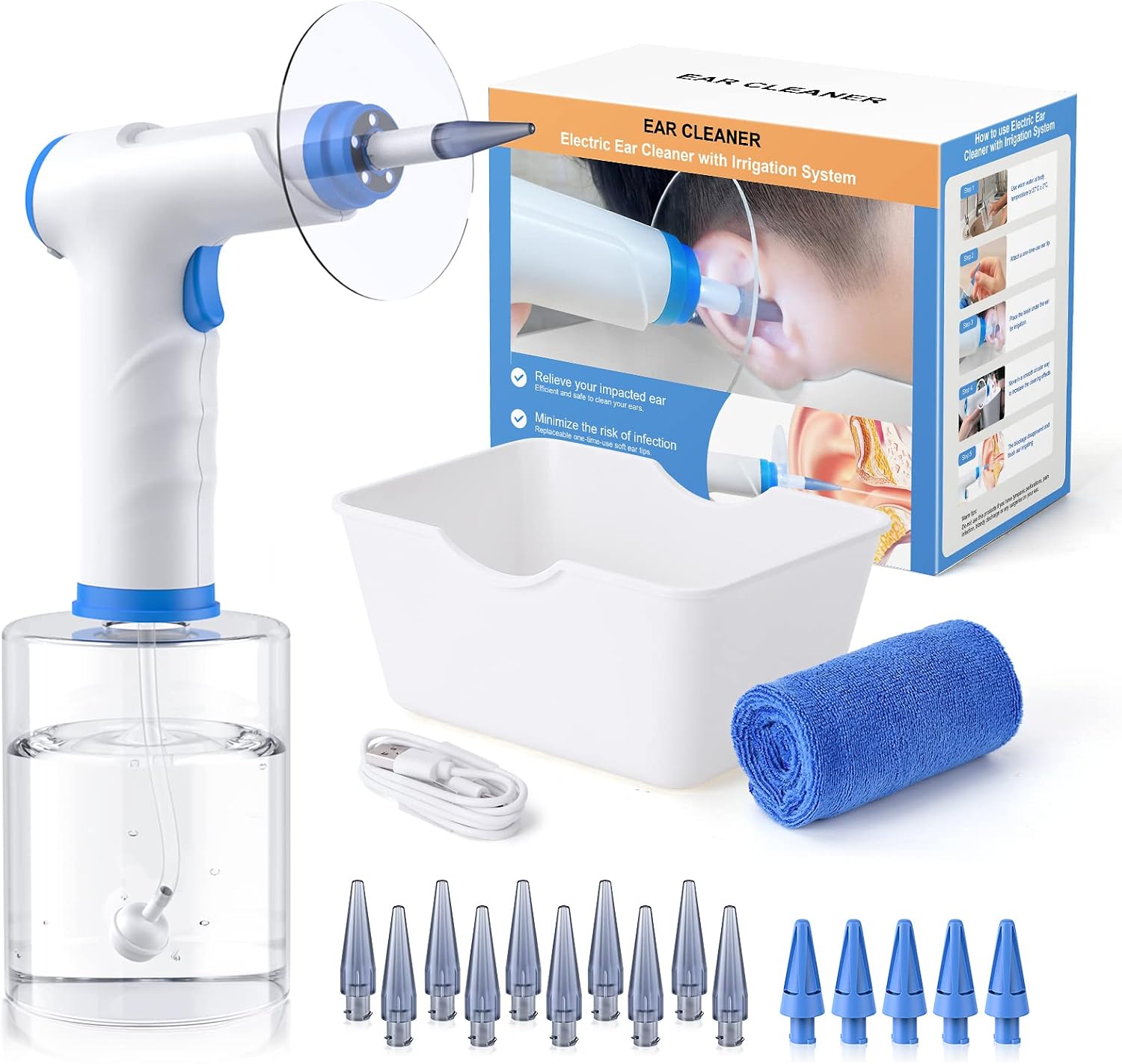 Detalle de Electric Ear Wax Removal Kit with 500ml Bottle