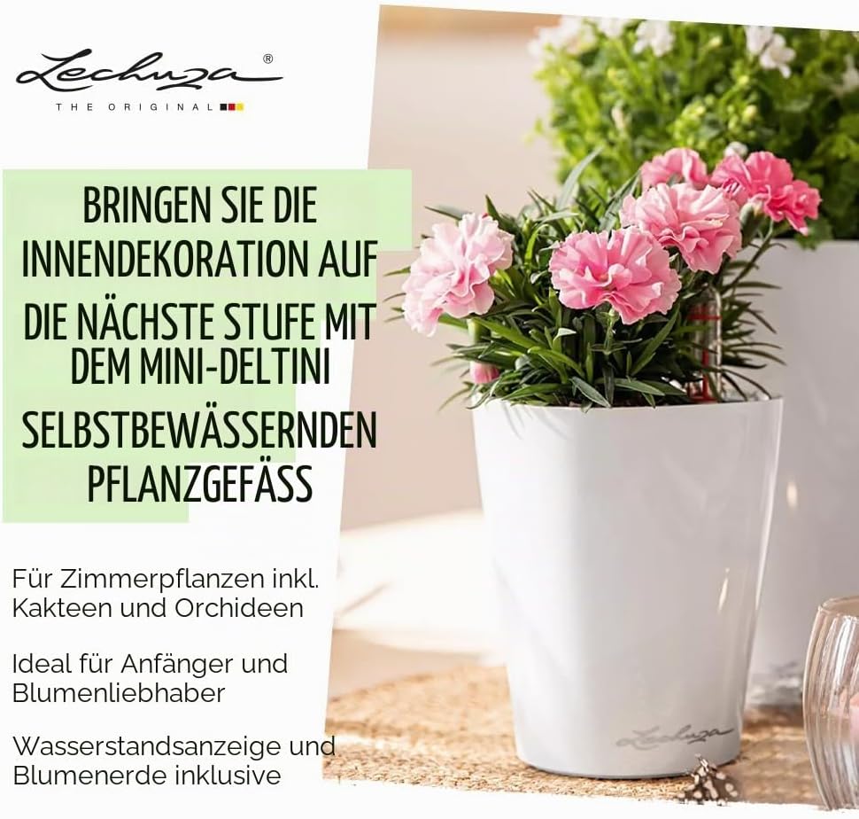 Thumbnail 4 de Lechuza MINI-DELTINI Komplettset weiß – All-in-One Pflanzgefäß mit Bewässerungssystem