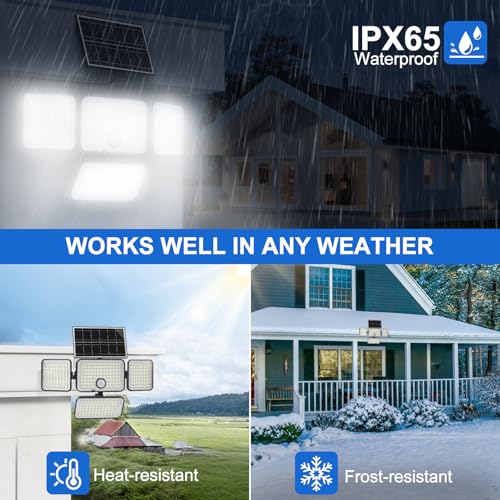 Detalle de Really Luce Solare Led Esterno con Sensore di Movimento by Realky – 301LED, IP65, pannello separabile