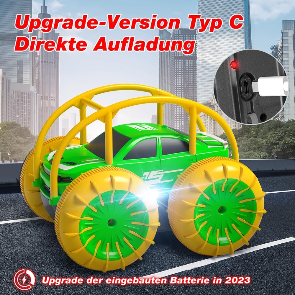 Detalle 2 de MaxTronic Direktladung RC-Monstertruck mit 360°-Stunts, wasserfestem 4WD & 2,4-GHz-Fernsteuerung (ab 3 Jahren)