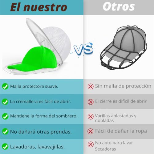 Thumbnail 6 de Coopache Jaula para Lavar Gorras: soporte y funda para lavado de sombreros