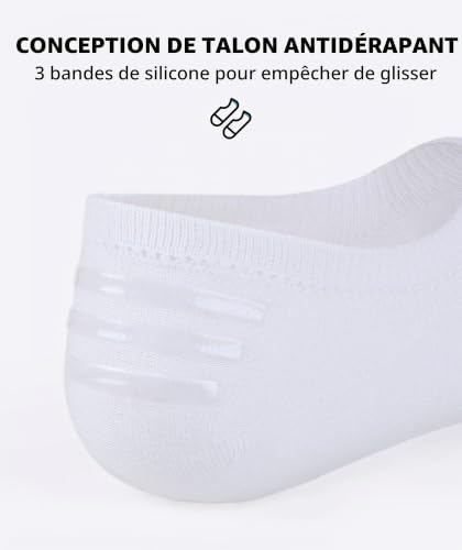 Thumbnail 2 de CLOSEMATE - 6 paires de chaussettes invisibles homme/femme (35-46) – confort coton et grip antidérapant